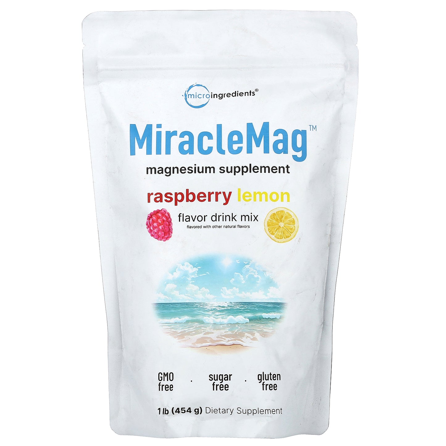 Micro Ingredients, MiracleMag™, Raspberry Lemon, 1 lb (454 g)