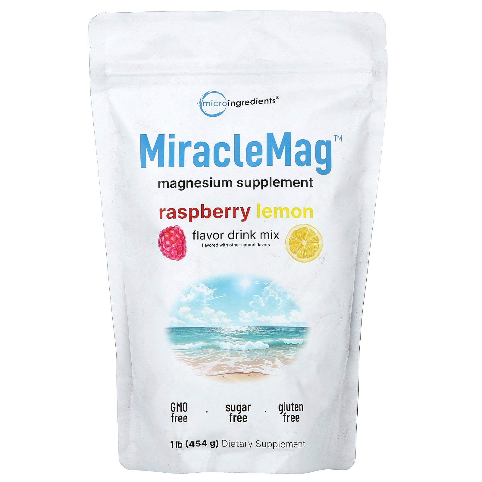 Micro Ingredients, MiracleMag™, Raspberry Lemon, 1 lb (454 g)