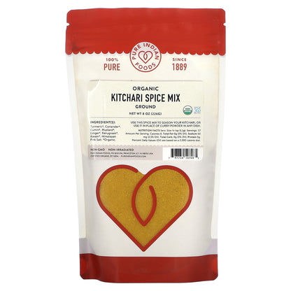Pure Indian Foods, Organic Kitchari Spice Mix, Ground, 8 oz (226 g)
