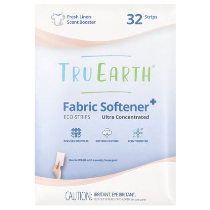 Tru Earth, Eco-Strips®, Fabric Softener, Ultra Concentrated, Fresh Linen, 32 Strips