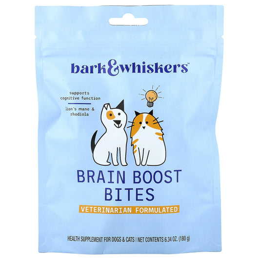 Dr. Mercola, Bark & Whiskers™, Brain Boost Bites, For Dogs & Cats , 6.34 oz (180 g)
