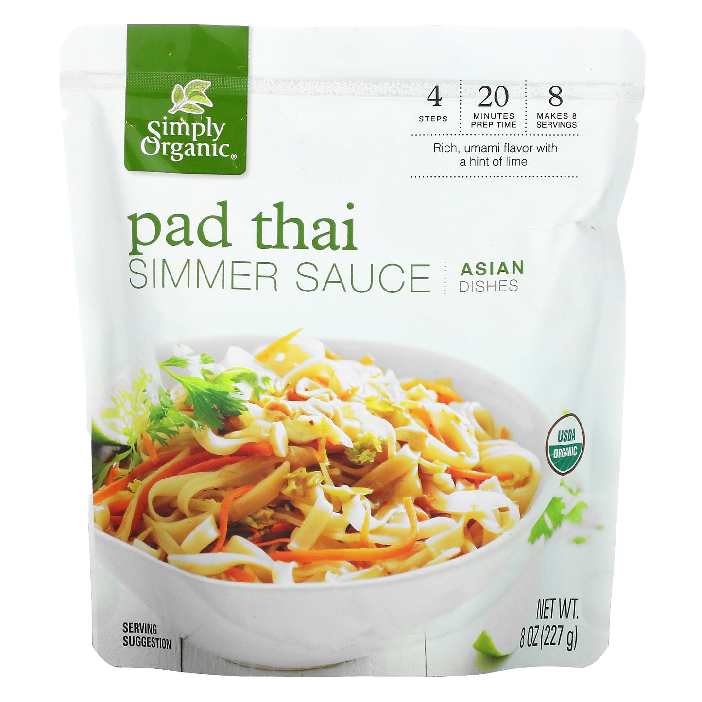 Simply Organic, Asian Dishes, Pad Thai Simmer Sauce, 8 oz (227 g)