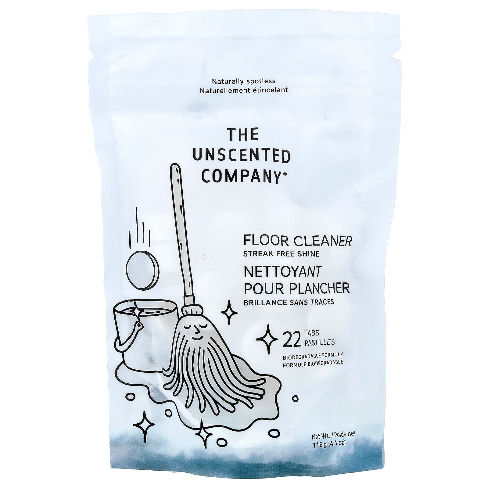 The Unscented Company, Floor Cleaner, 22 Tabs, 4.1 oz (116 g)