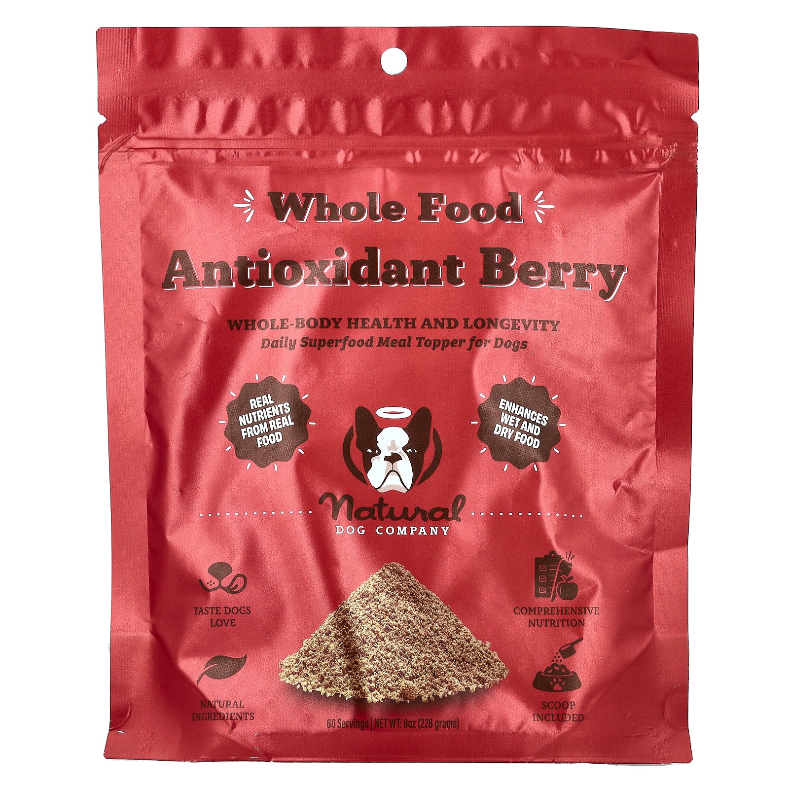 Natural Dog Company, Whole Food Antioxidant Berry, For Dogs, 8 oz (228 g)