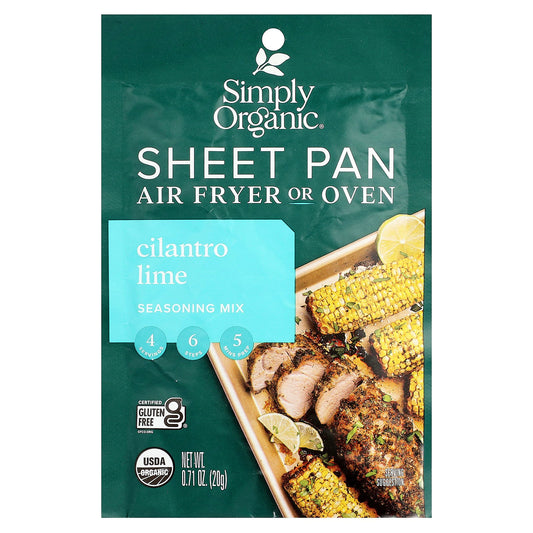 Simply Organic, Sheet Pan Seasoning Mix, Cilantro Lime, 0.71 oz (20 g)