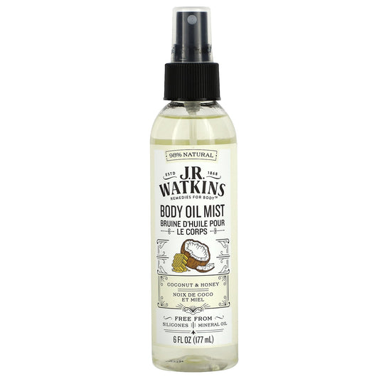 J R Watkins, Body Oil Mist, Coconut & Honey, 6 fl oz (177 ml)