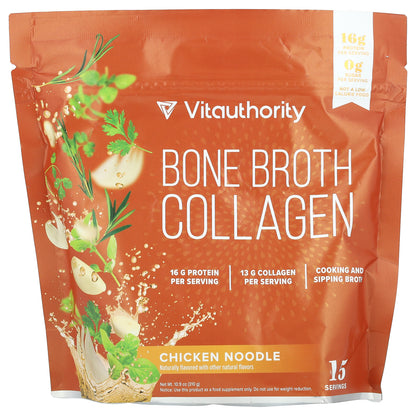 Vitauthority, Bone Broth Collagen, Chicken Noodle, 10.9 oz (310 g)