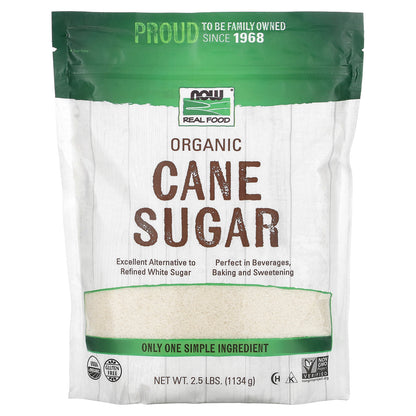 NOW Foods, Organic Cane Sugar, 2.5 lbs (1,134 g)