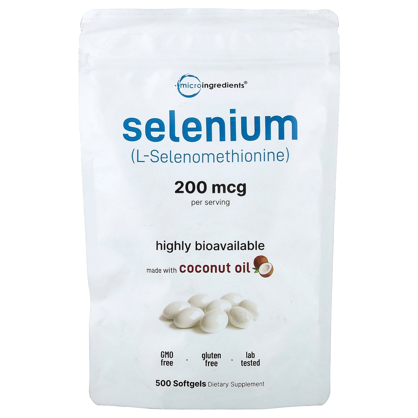 Micro Ingredients, Selenium, 200 mcg, 500 Softgels