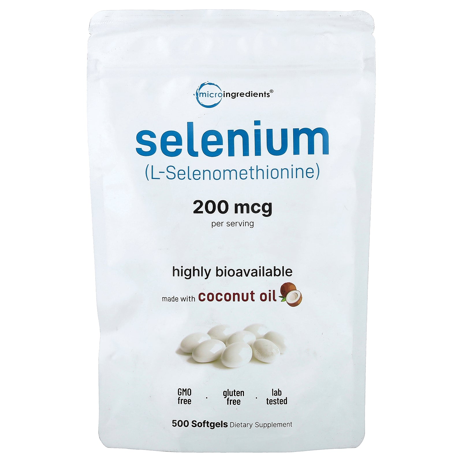 Micro Ingredients, Selenium, 200 mcg, 500 Softgels