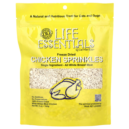 Cat-Man-Doo, Life Essentials, Freeze Dried Chicken Sprinkles, For Cats and Dogs, 5 oz (142 g)