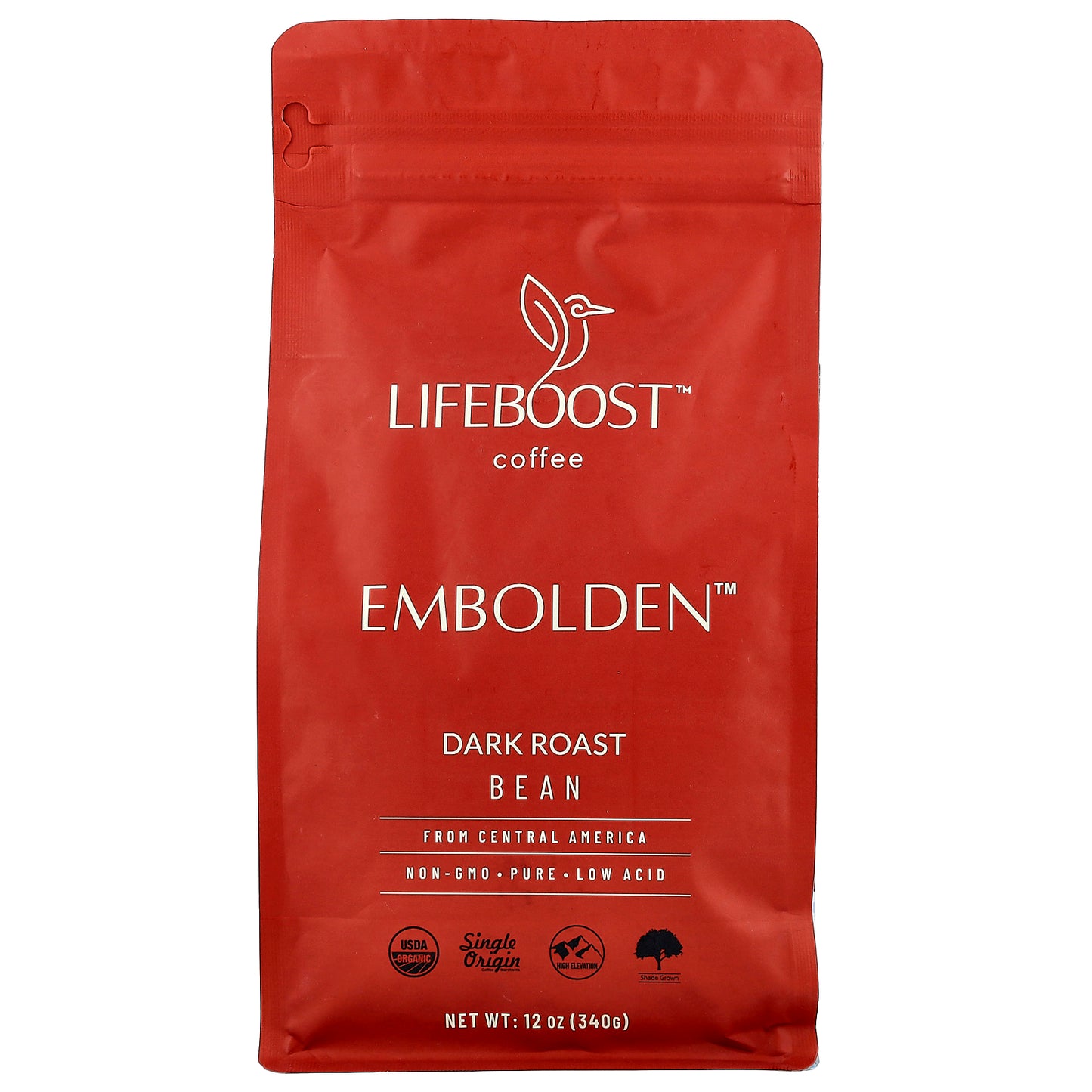 Lifeboost, Coffee, Embolden™, Bean, Dark Roast, 12 oz (340 g)