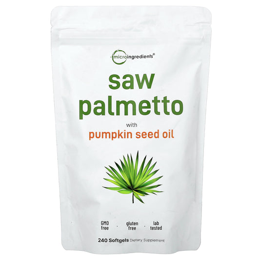 Micro Ingredients, Saw Palmetto With Pumpkin Seed Oil, 240 Softgels