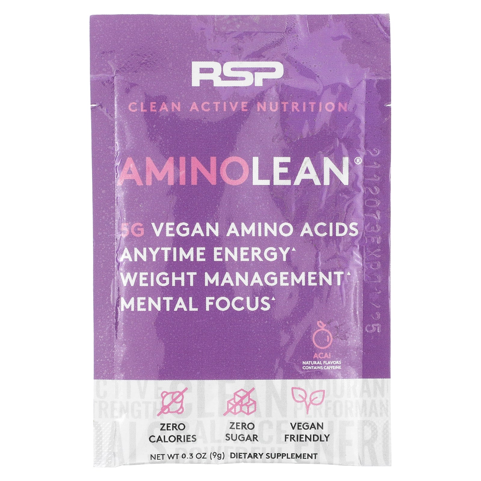 RSP Nutrition, AminoLean, Acai, 1 Stick Pack, 0.3 oz (9 g)