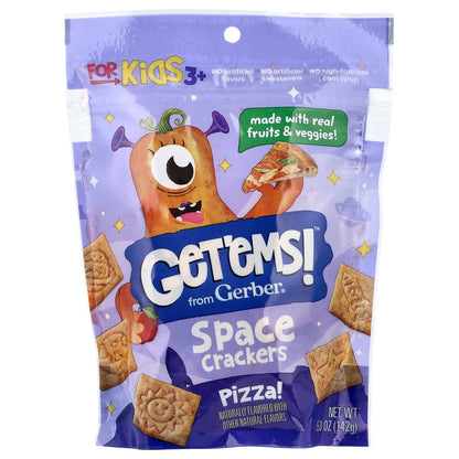 Gerber, Get'ems!™, Space Crackers, For Kids 3+, Pizza, 5 oz (142 g)