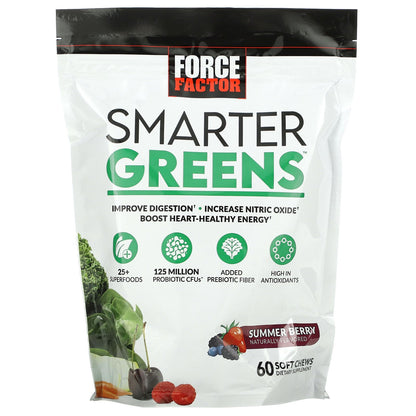 Force Factor, Smarter Greens®, Summer Berry, 60 Superfood Soft Chews