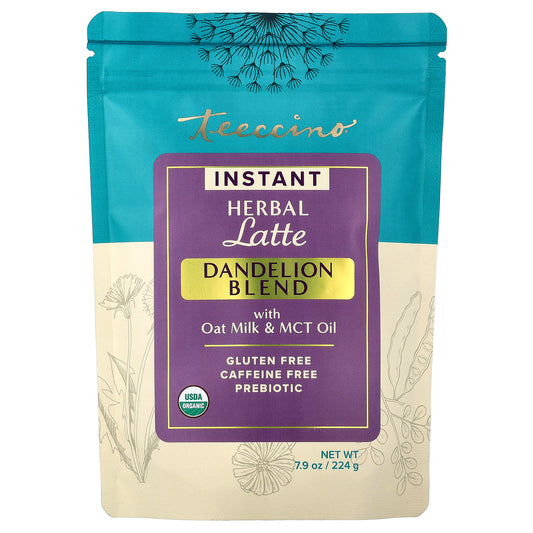 Teeccino, Instant Herbal Latte, Dandelion Blend, Caffeine Free, 7.9 oz (224 g)