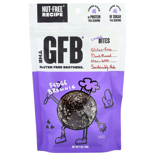 The GFB, Gluten Free Cookie Bites, Fudge Brownie, 4 oz (113 g)