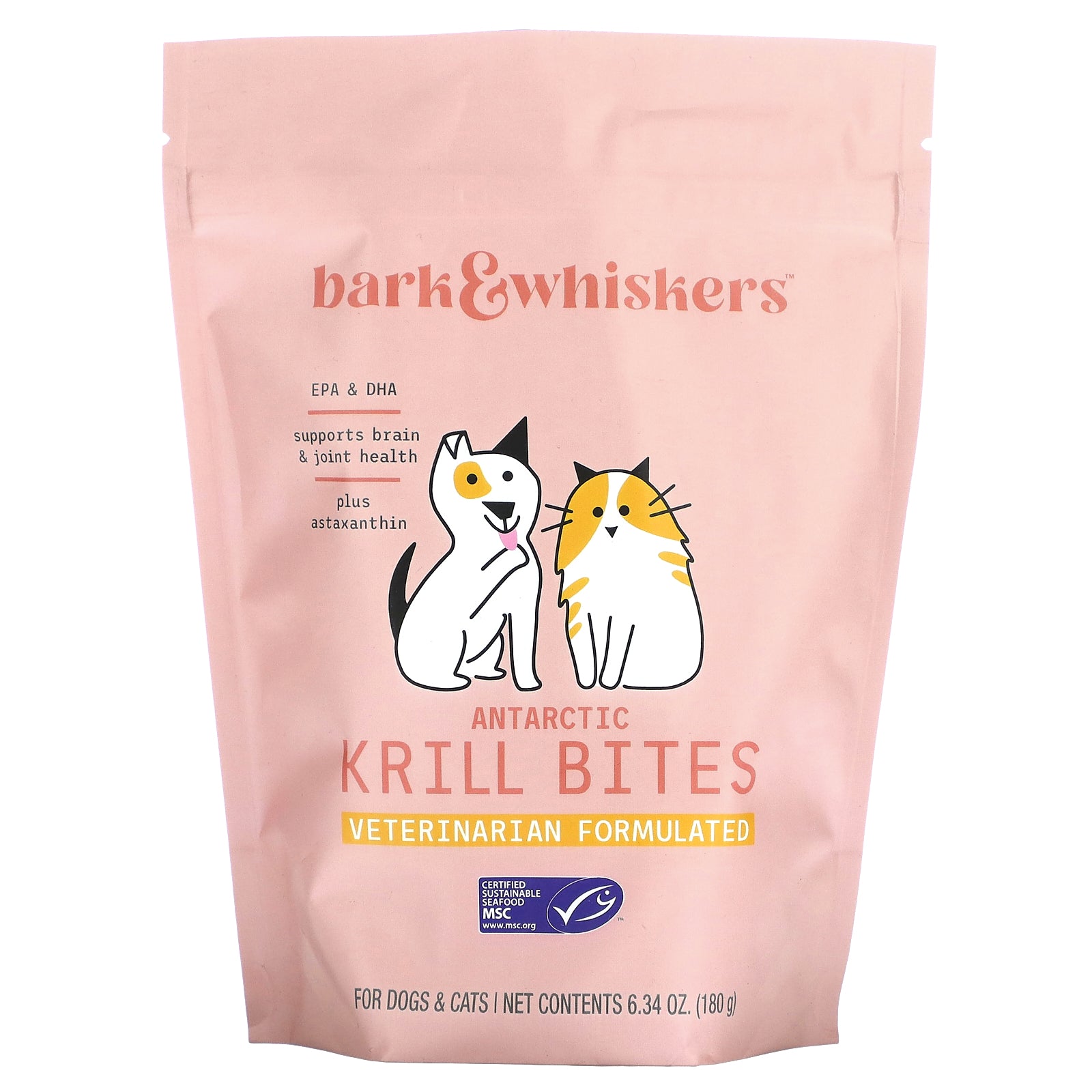 Dr. Mercola, Bark & Whiskers™, Antarctic Krill Bites, For Dogs & Cats, 6.34 oz (180 g)