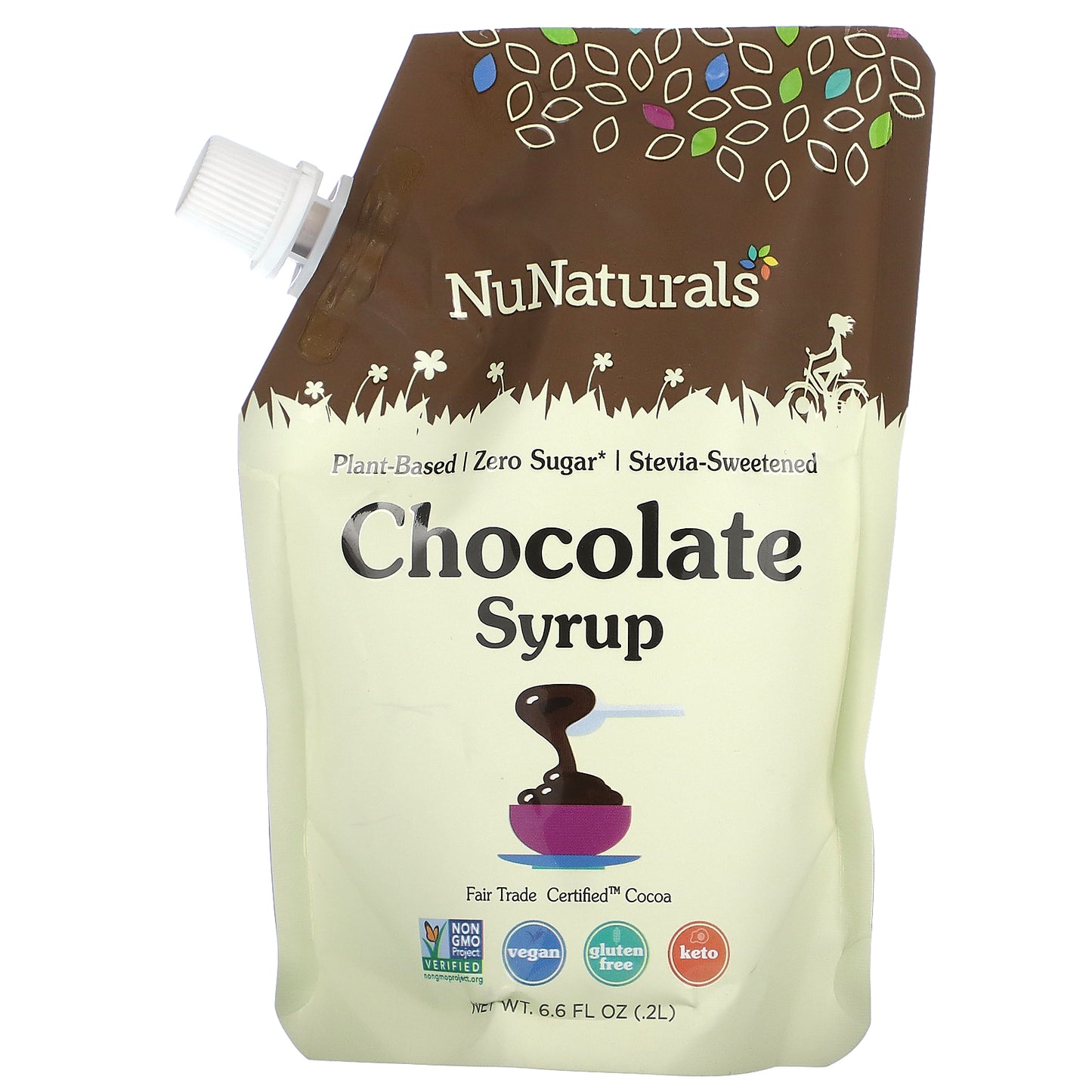 NuNaturals, Chocolate Syrup, 6.6 fl oz (0.2 l)