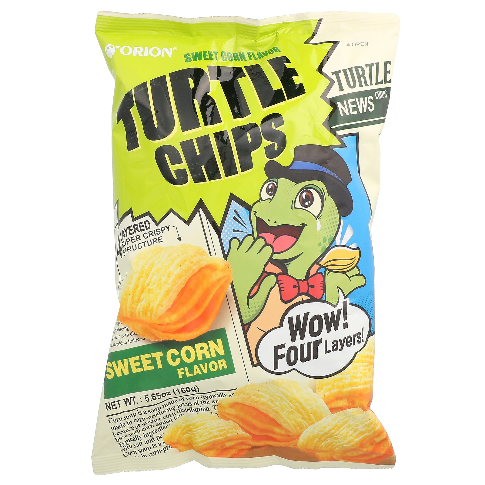 Orion, Turtle Chips, Sweet Corn, 5.65 oz (160 g)