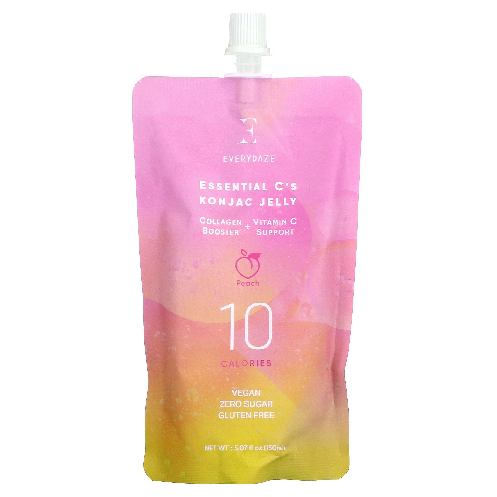 Everydaze, Essential C's Konjac Jelly, Peach, 5.07 fl oz (150 ml)