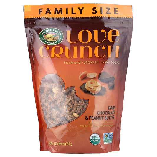 Nature's Path, Love Crunch®, Premium Organic Granola, Dark Chocolate & Peanut Butter, 26.4 oz (750 g)