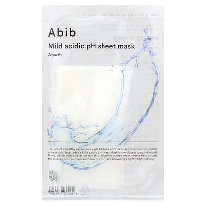 Abib, Mild Acidic pH Beauty Sheet Mask, Aqua Fit, 1 Sheet Mask, 1.01 fl oz (30 ml)