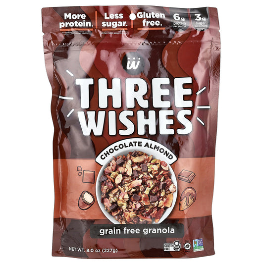 Three Wishes, Grain Free Granola, Chocolate Almond, 8 oz ( 227 g)