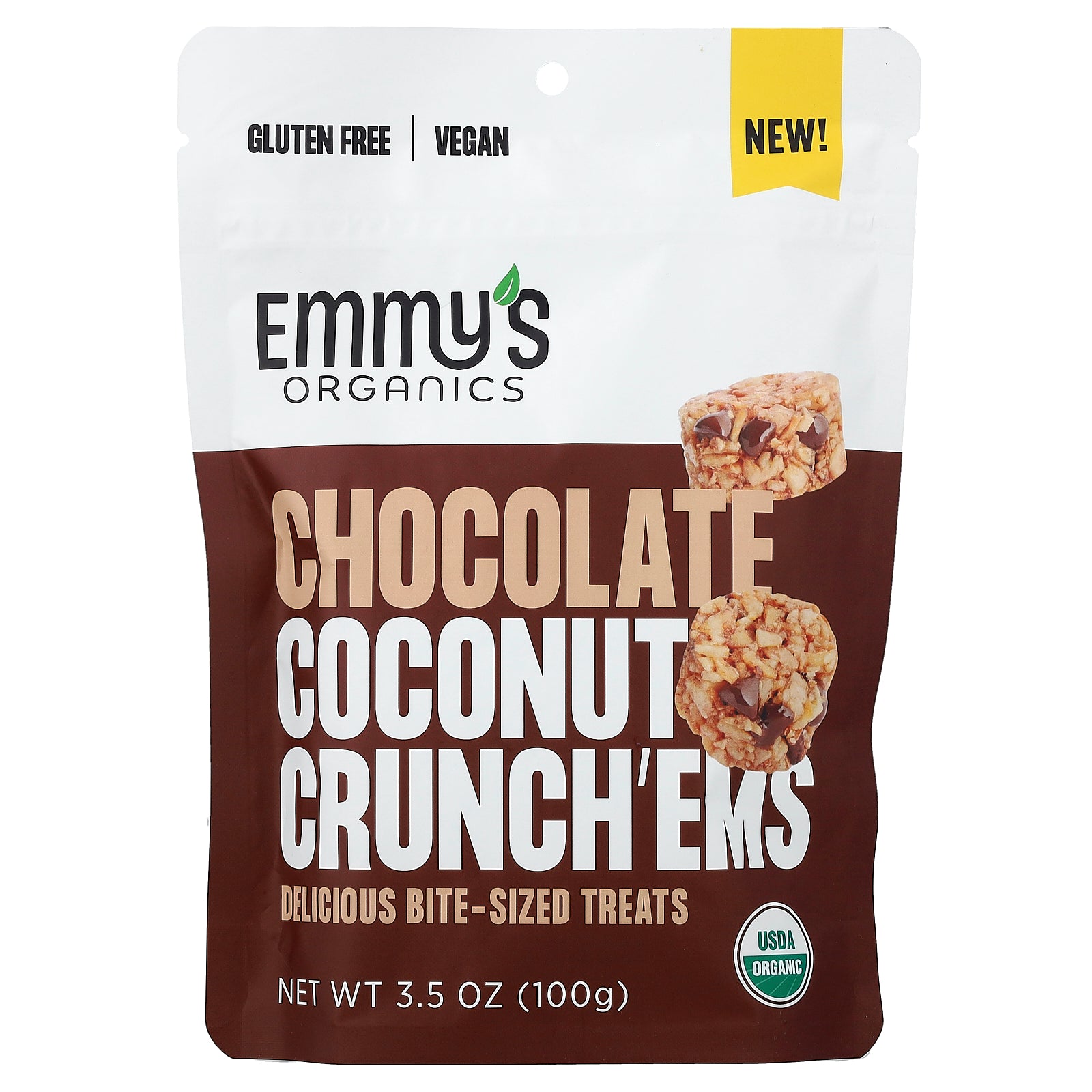 Emmy's Organic Cookies, Chocolate Coconut Crunch'ems, 3.5 oz (100 g)