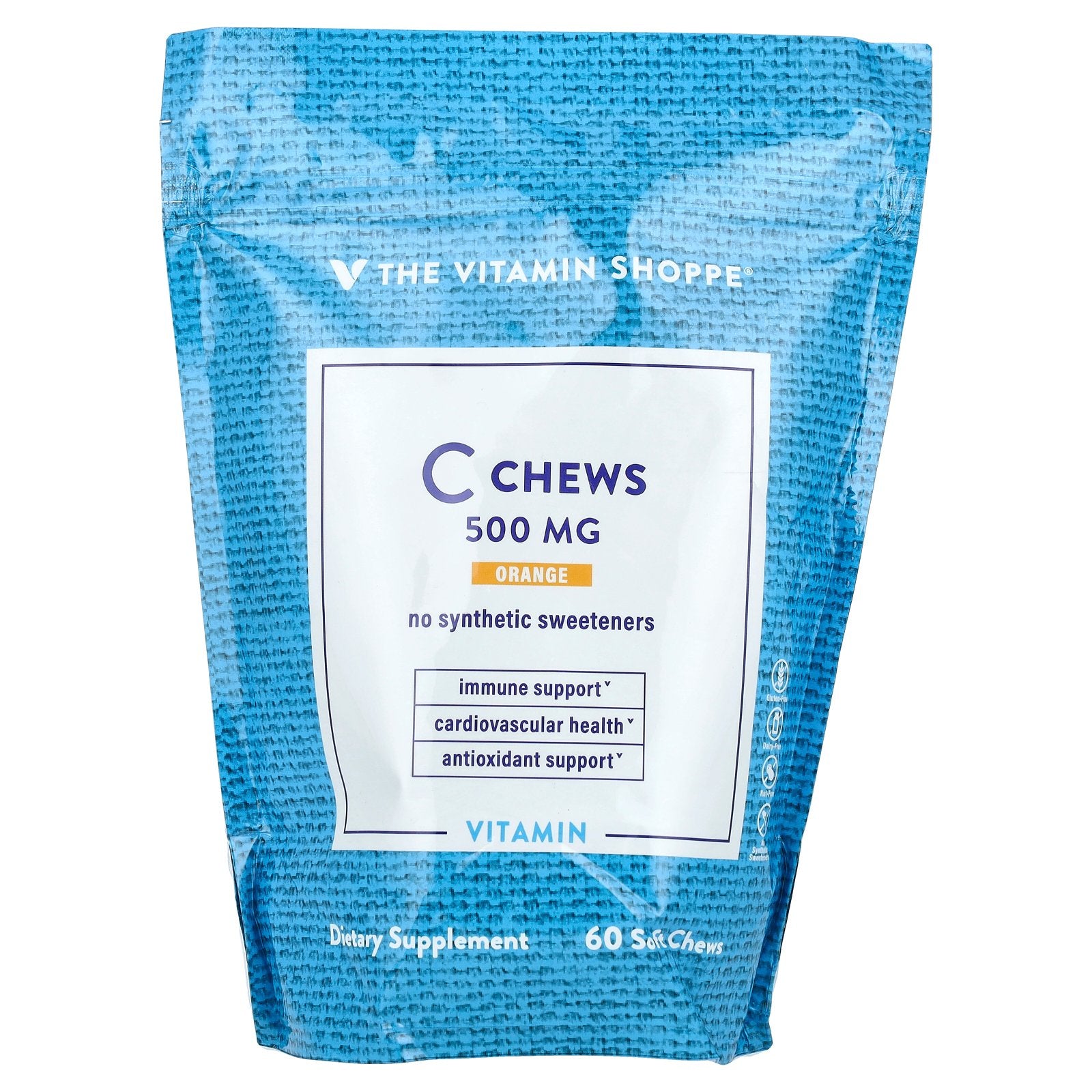 The Vitamin Shoppe, Vitamin C Chews, Orange, 500 mg, 60 Soft Chews