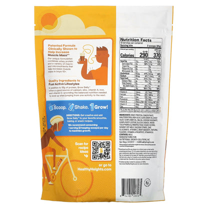 Healthy Heights, Grow Daily, Whey Protein & Nutrition Mix, For Boys 10+, Plain, 22.9 oz (650 g)