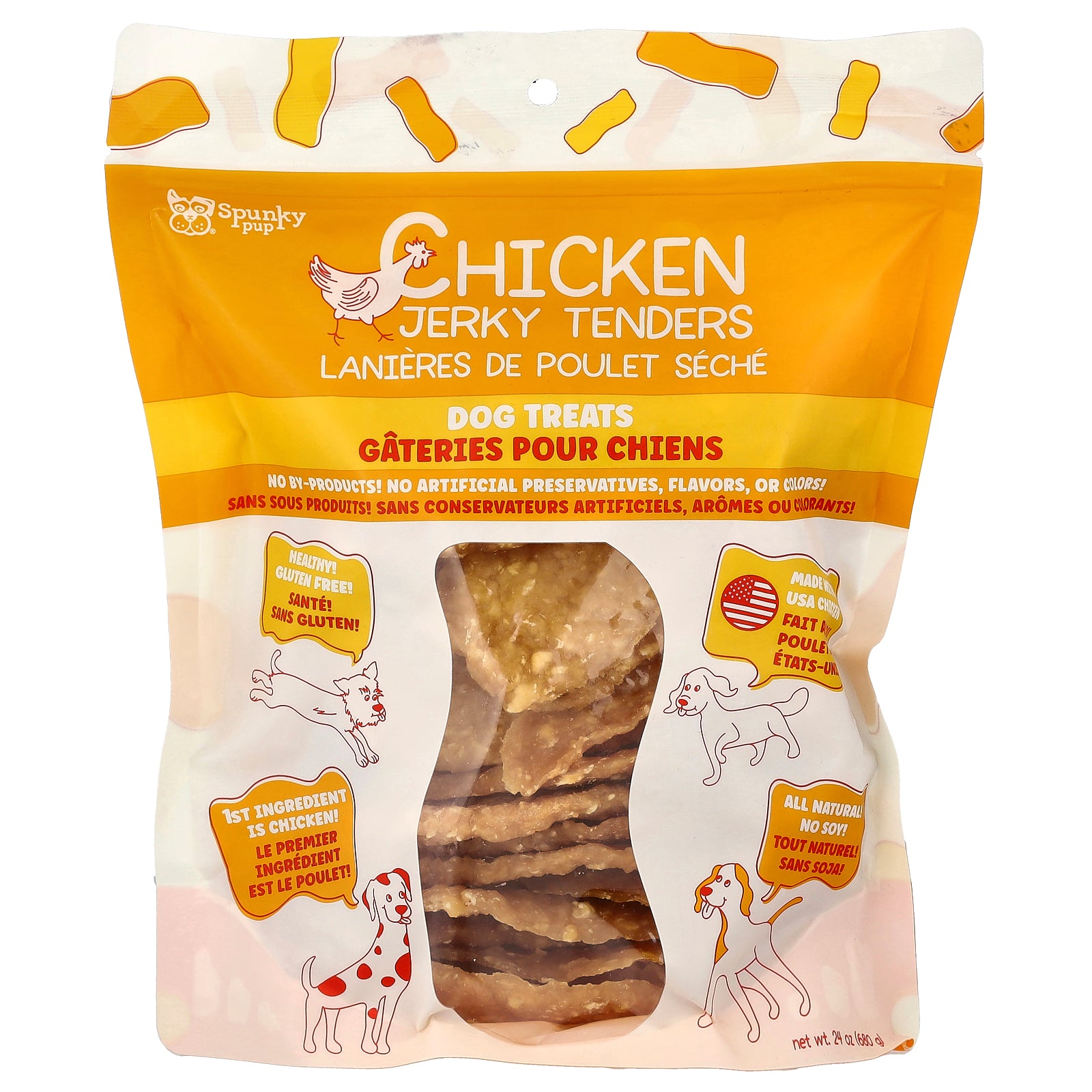 Spunky Pup, Chicken Jerky Tenders, Dog Treats, 24 oz (680 g)