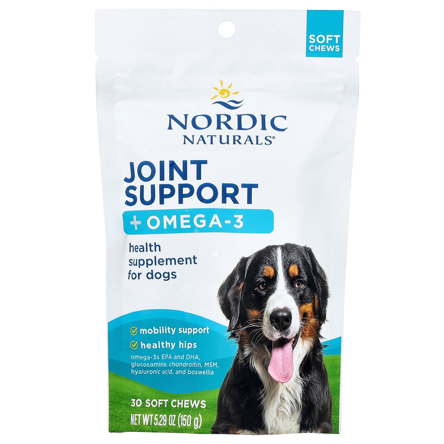 Nordic Naturals, Joint Support + Omega-3, For Dogs, Bone Broth, 30 Soft Chews, 5.29 oz (150 g)