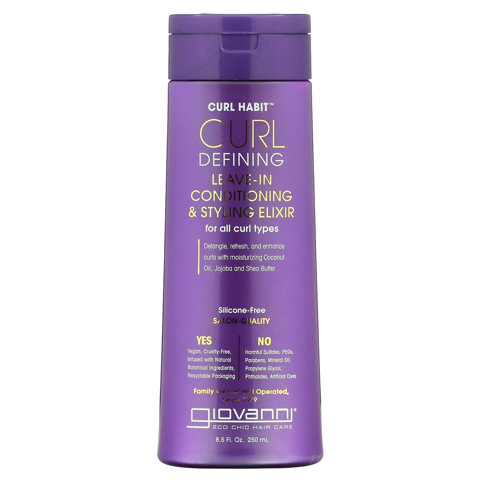 Giovanni, Curl Habit, Curl Defining Leave-In Conditioning & Styling Elixir, For All Curl Types, 8.5 fl oz (250 ml)