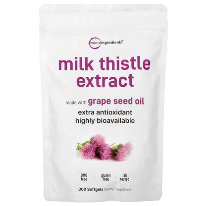 Micro Ingredients, Milk Thistle Extract, 360 Softgels (100 mg per Softgel)