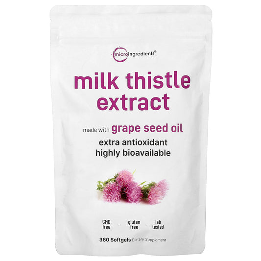 Micro Ingredients, Milk Thistle Extract, 360 Softgels (100 mg per Softgel)