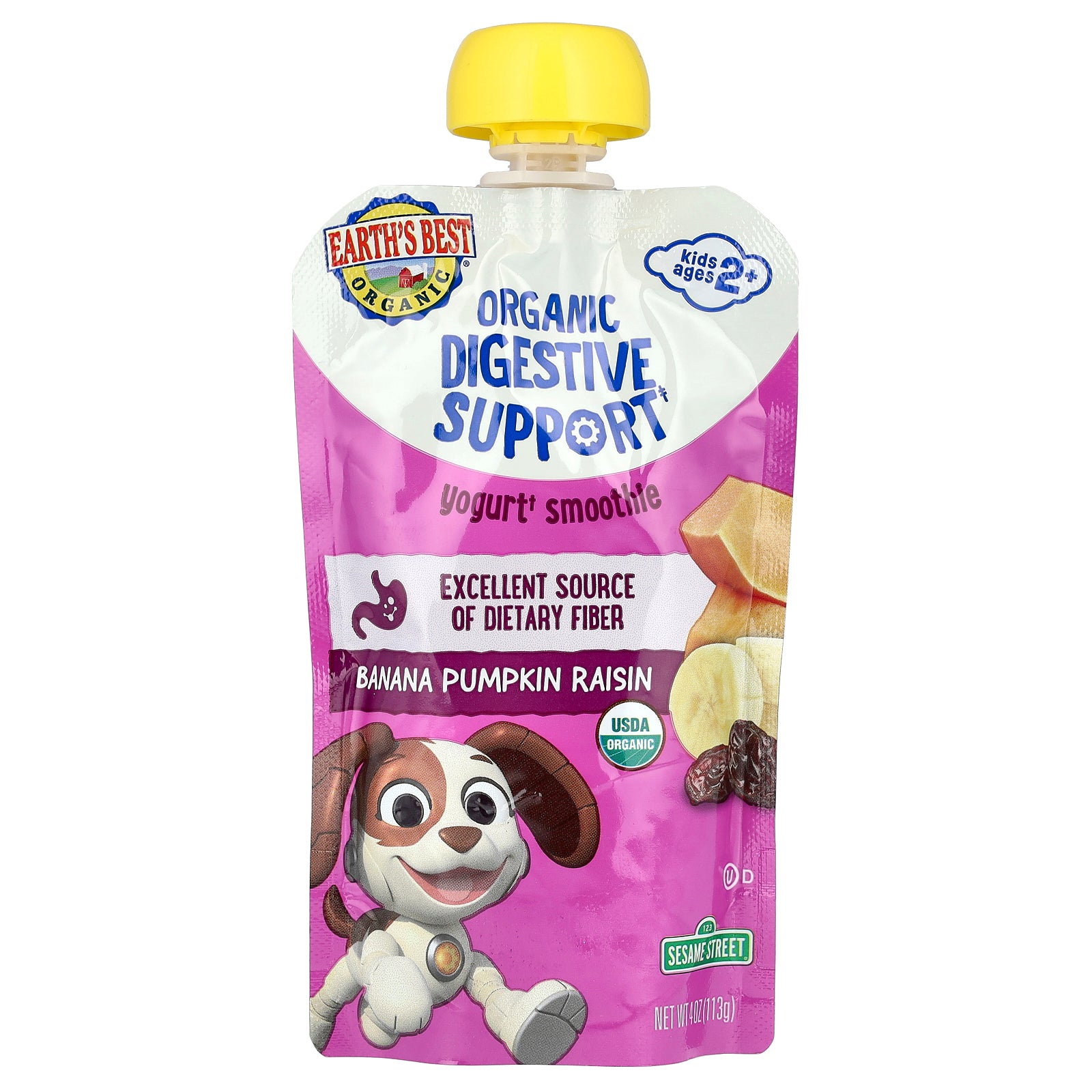 Earth's Best, Yogurt Smoothie, Banana Pumpkin Raisin, Ages 2+, 4 oz (113 g)