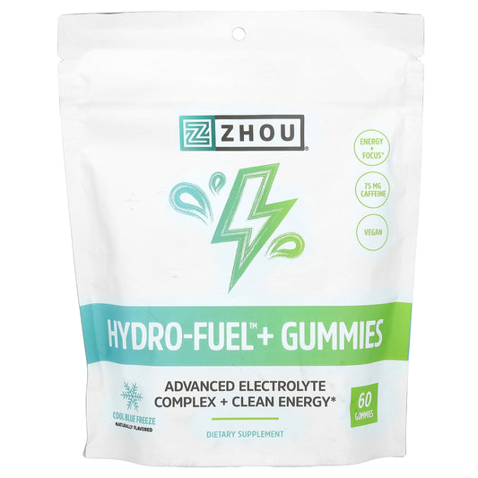 Zhou Nutrition, Hydro-Fuel Gummies, Cool Blue Freeze, 60 Gummies