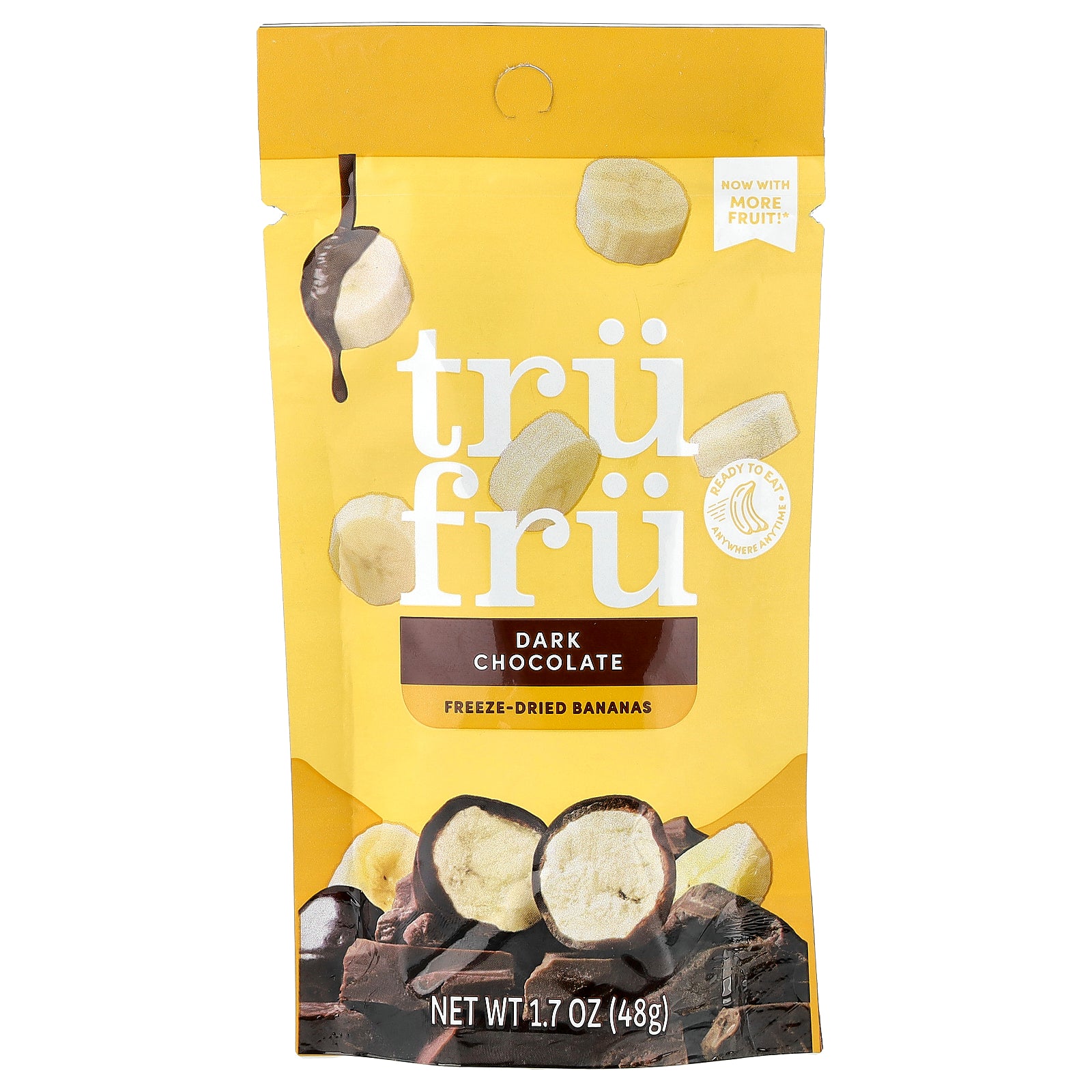 Tru Fru, Freeze-Dried Bananas, Dark Chocolate, 1.7 oz (48 g)