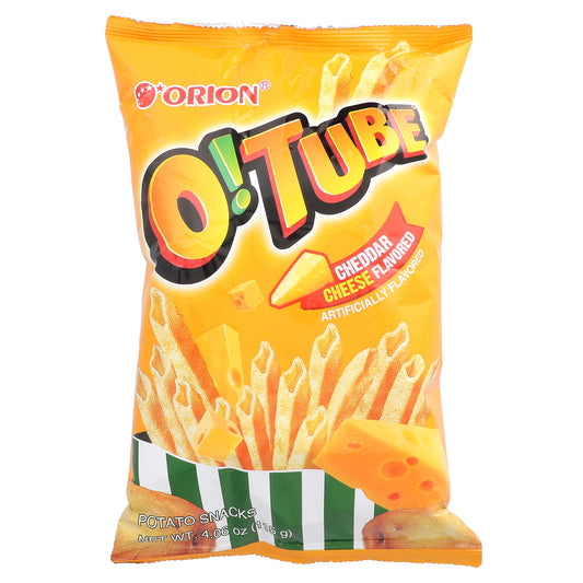 Orion, O! Tube, Potato Snacks, Cheddar Cheese, 4.06 oz (115 g)