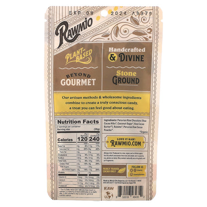 Rawmio, Chocolate Covered Raisins, 70% Dark Raw Chocolate, 2 oz (56.7 g)