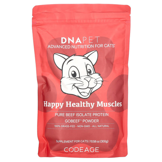 Codeage, DNA Pet, Happy Healthy Muscles, For Cats, Unflavored, 10.58 oz (300 g)