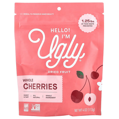 Hello! I'm Ugly, Dried Fruit, Whole Cherries, 4 oz (113 g)