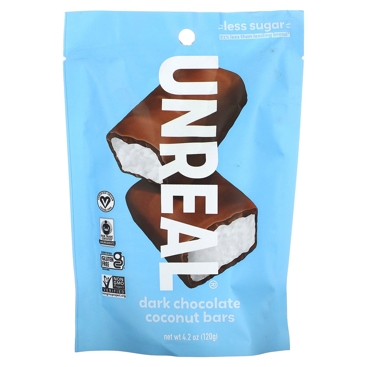 Unreal, Dark Chocolate Coconut Bars, 4.2 oz (120 g)