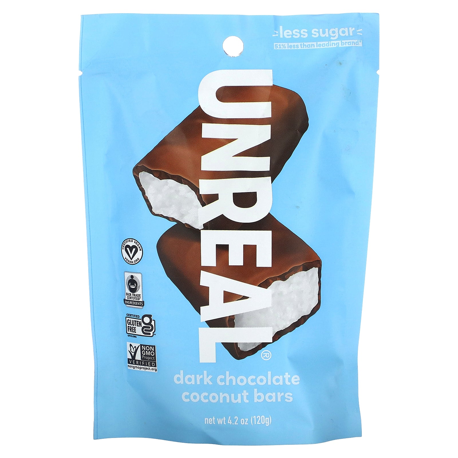 Unreal, Dark Chocolate Coconut Bars, 4.2 oz (120 g)