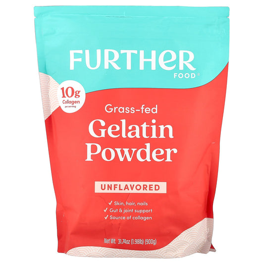 Further Food, Grass-Fed Gelatin Powder, Unflavored, 31.74 oz (900 g)
