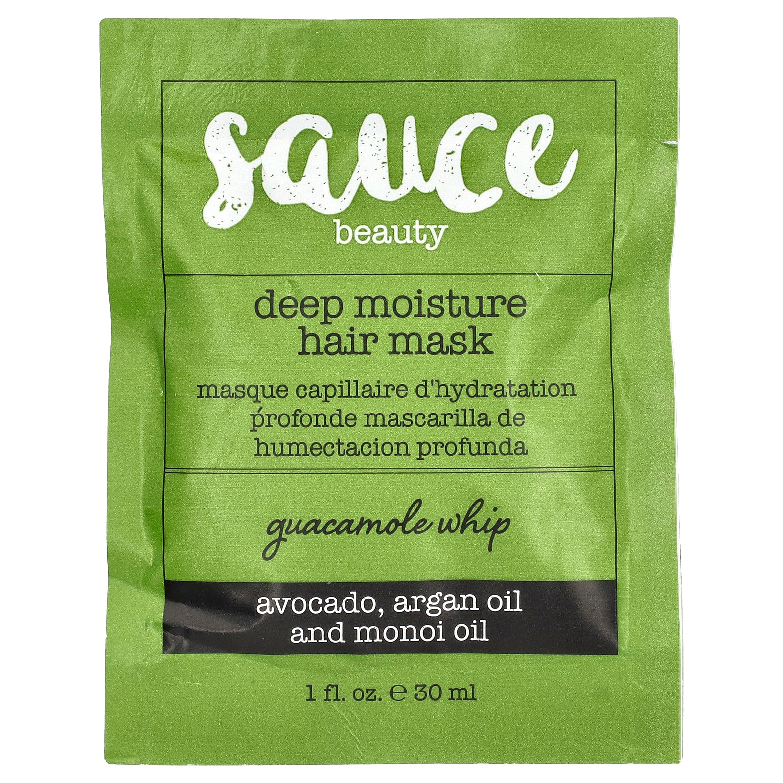 Sauce Beauty, Deep Moisture Hair Mask, Guacamole Whip, 1 fl oz (30 ml)