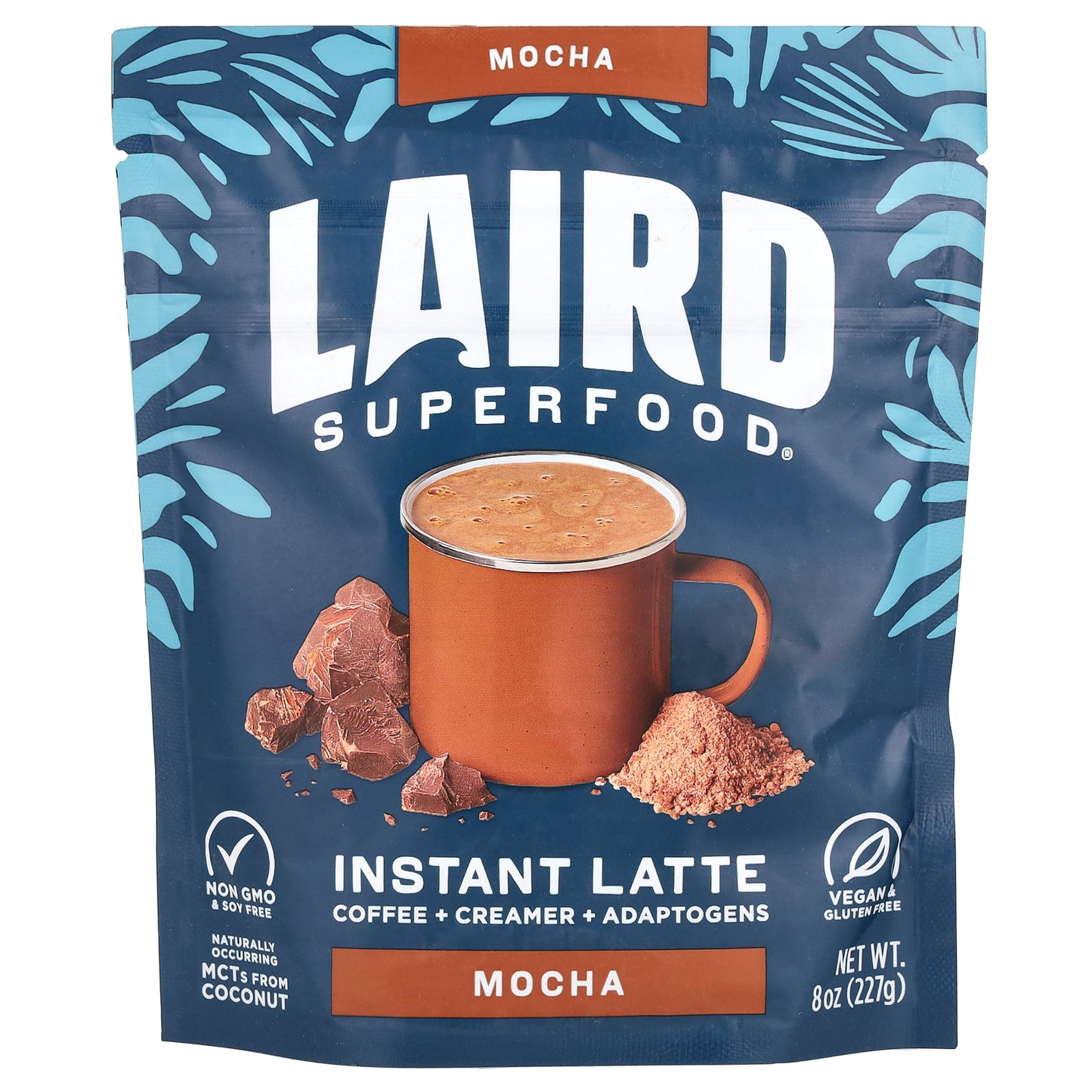 Laird Superfood, Instant Latte, Coffee + Creamer + Adaptogens, Mocha, 8 oz (227 g)