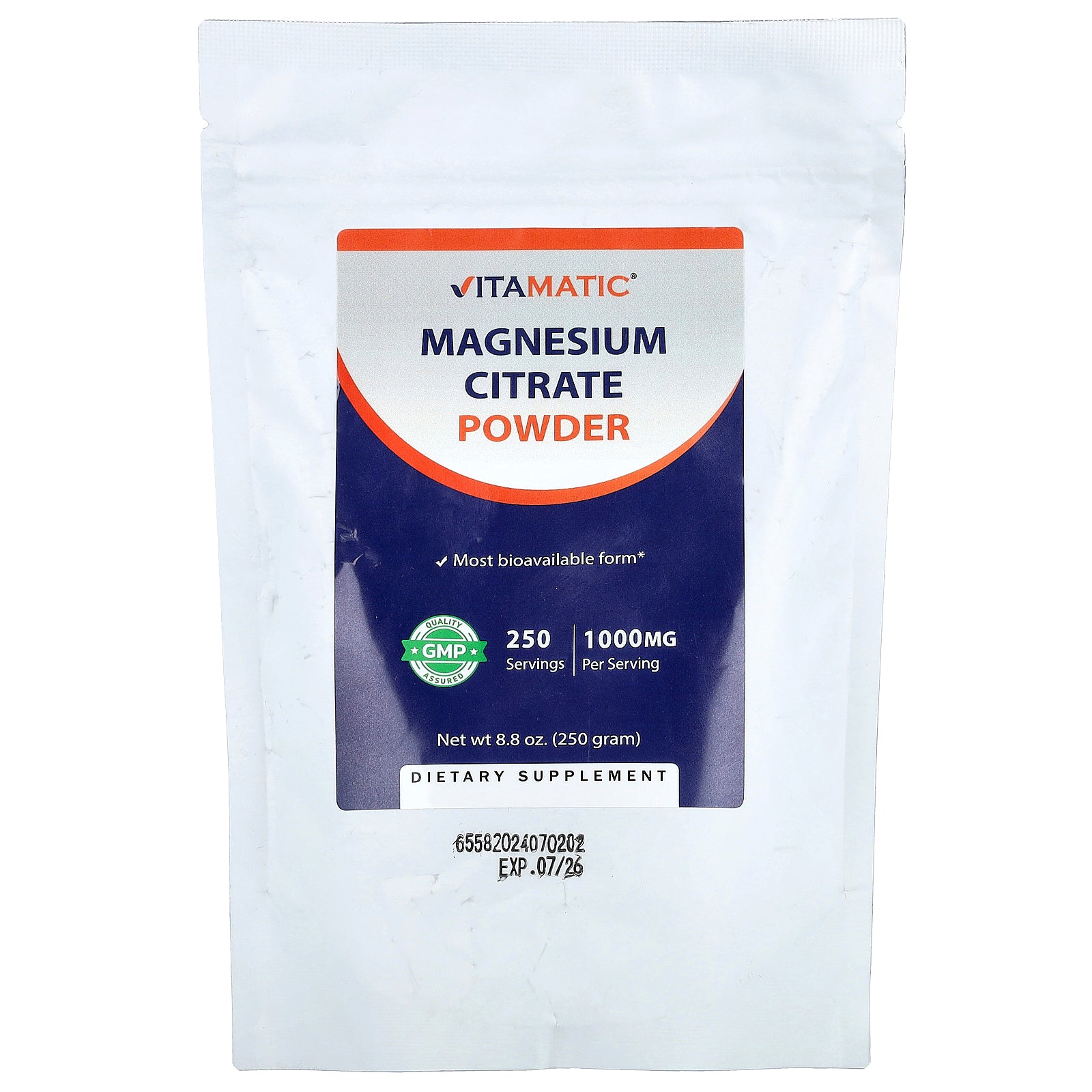 Vitamatic, Magnesium Citrate Powder, 8.8 oz (250 g)
